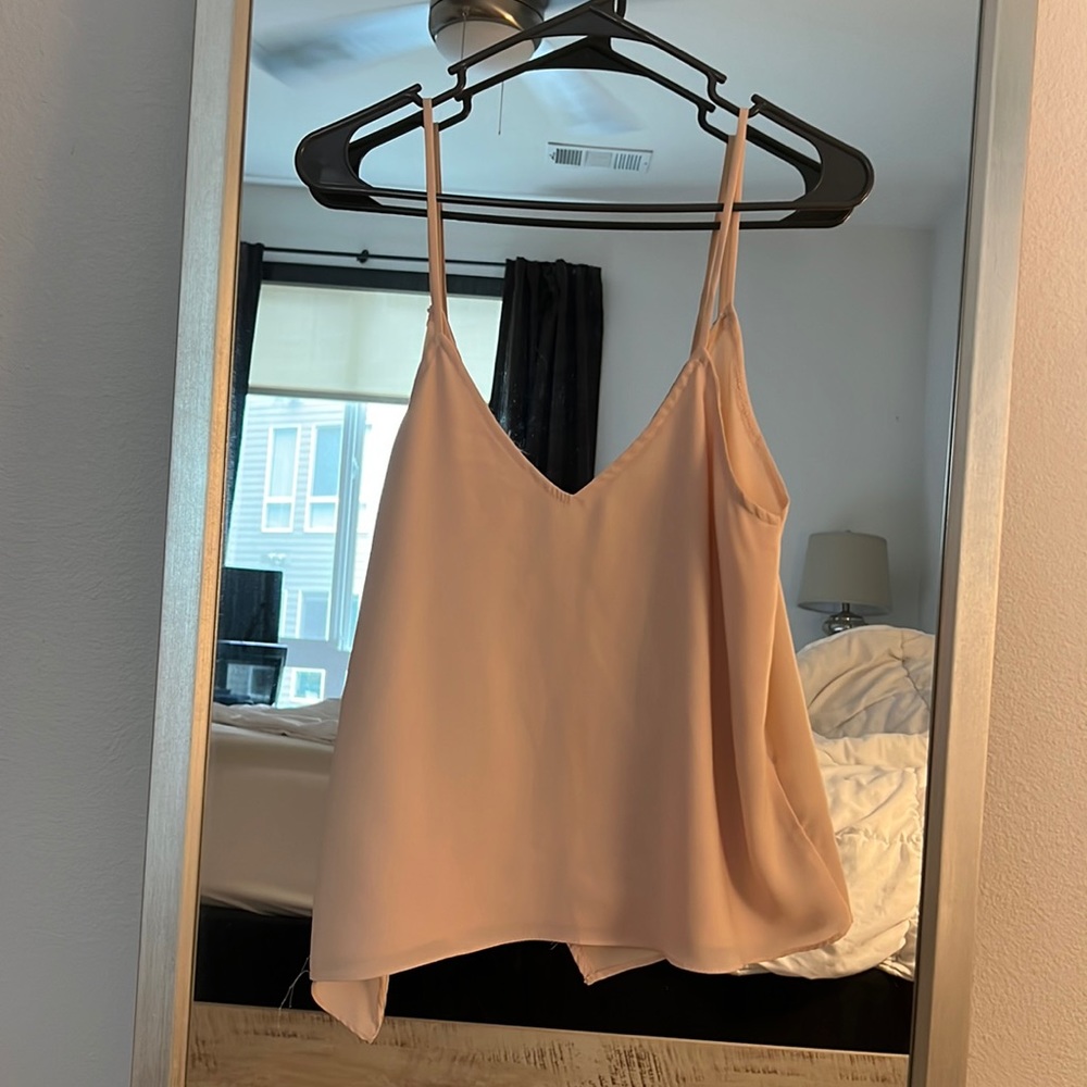 Blush Tank with Wrap Tie